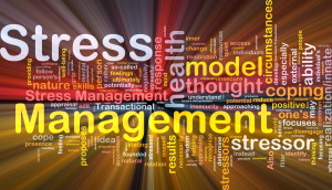 Background concept wordcloud illustration of stress management g