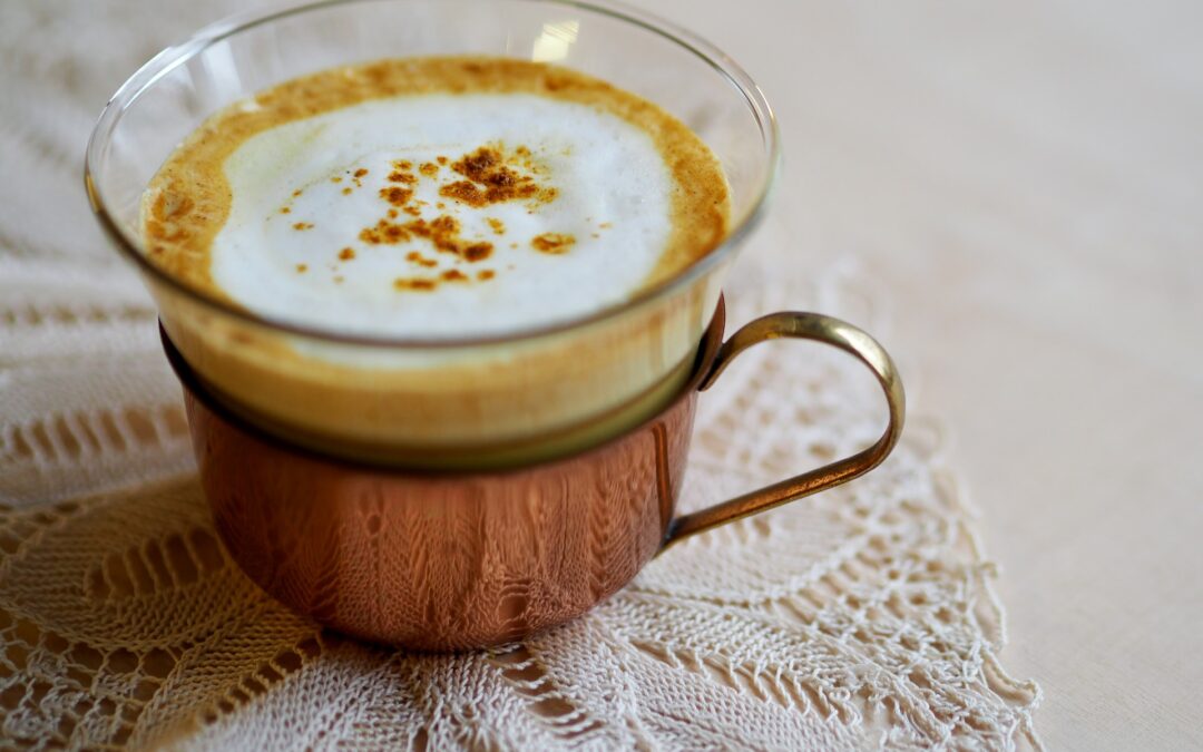 Iced or Hot Dandelion Turmeric Tea Latte
